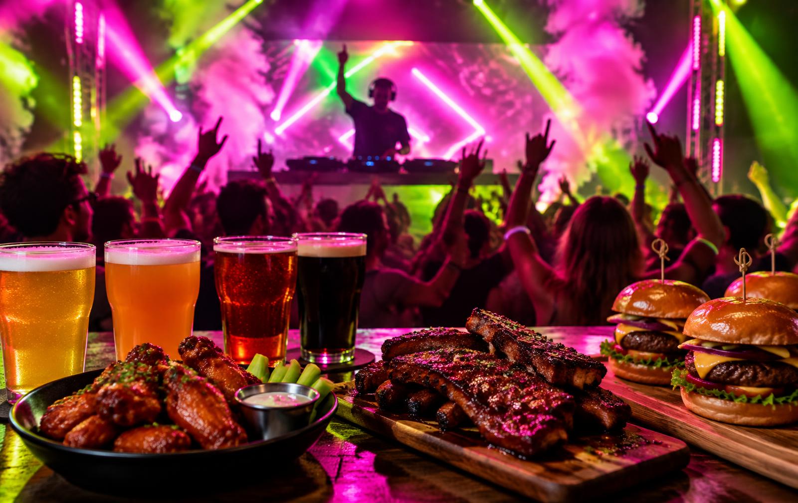 DJ, pivo, křídla, žebra a burgery